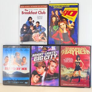 6 DVD Movie Lot Breakfast Club Stand By Me Bright Lights Big City Go